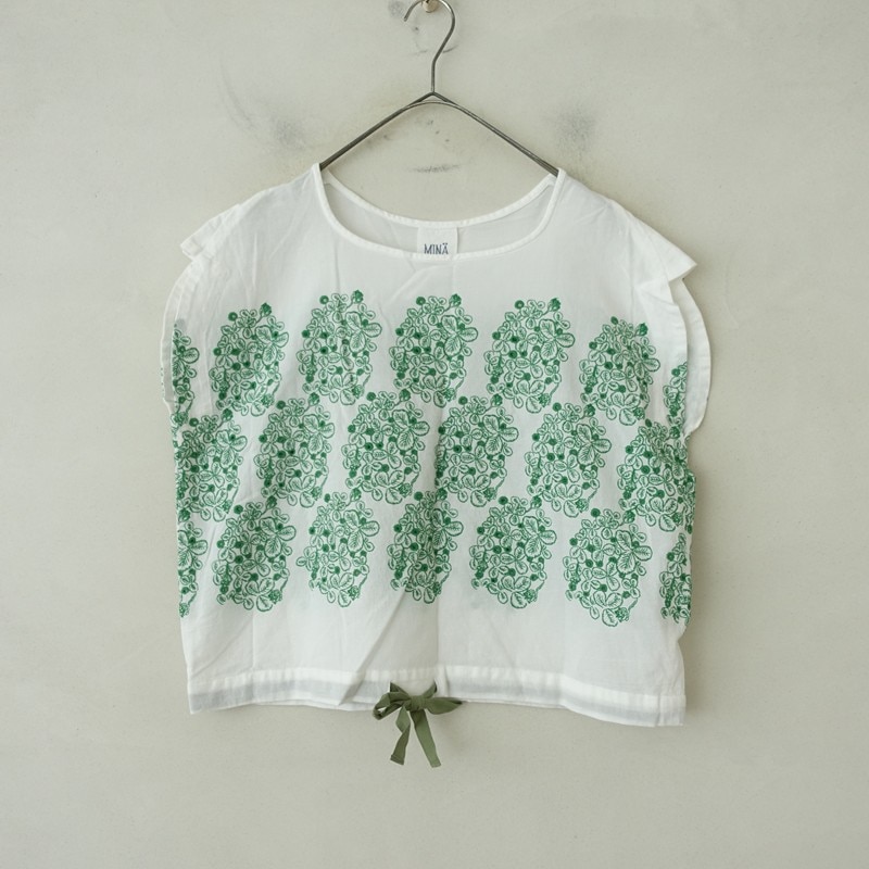 美品✨️mina perhonen laundry 刺繍 ブラウス36 ミナペルホネンランドリー mina perhonen laundry noppara 刺しゅう