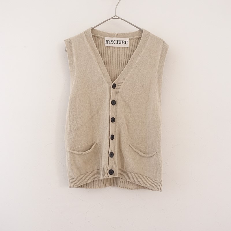��2025SS/���4.9���ۥ��󥹥��ꥢ INSCRIRE Cotton Linen Gilet  2 (27-2607-148)��22H62��