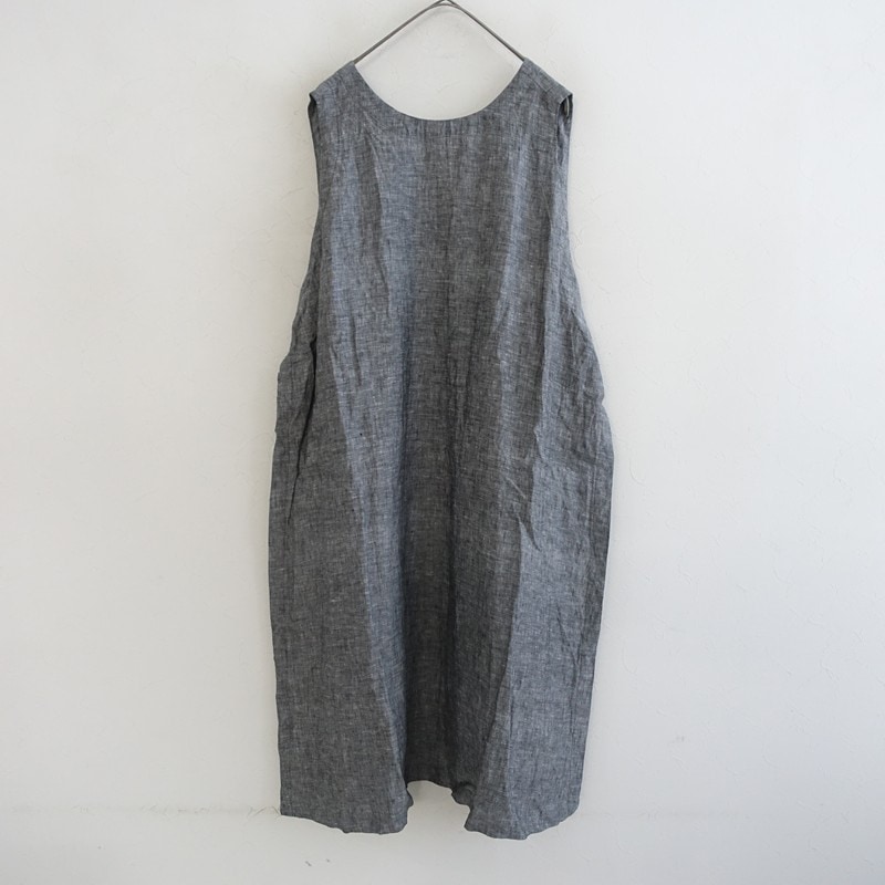 定価5.0万】ヴラスブラム Vlas Blomme ワークリネンエプロンドレス F
