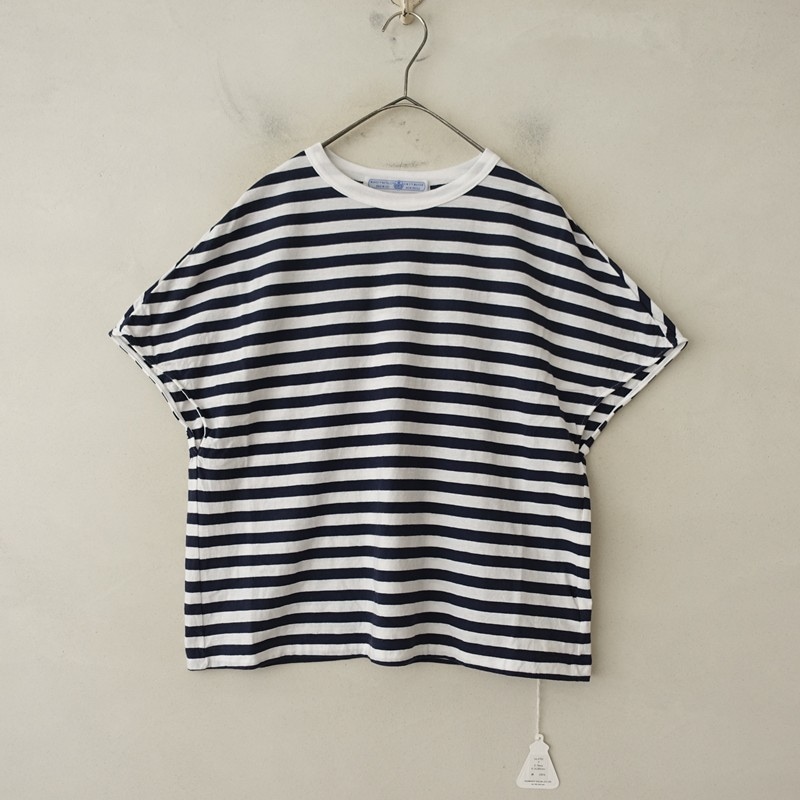 �����1.4���ۥ�����ɥޥ󥺥ơ��顼 R&D.M.Co- GAUZE BORDER DROP T SHIRT  F (25-2608-91)��13H62��