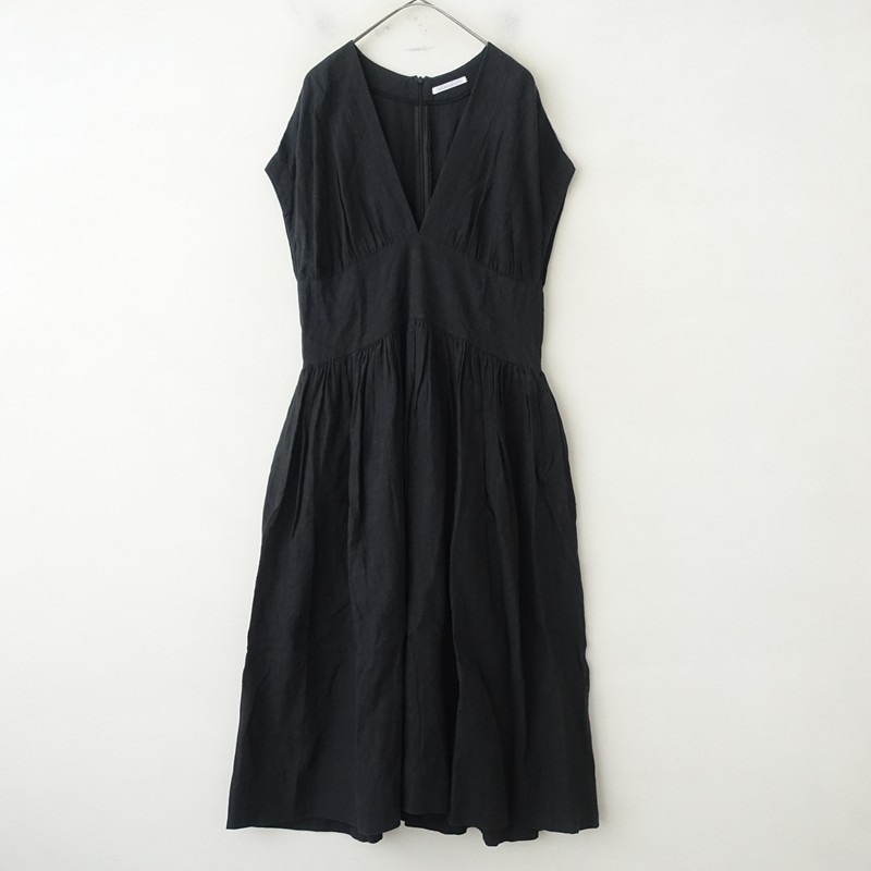ヤンマ産業 YAMMA リネンVネックワンピース (33-2604-309)【90E62