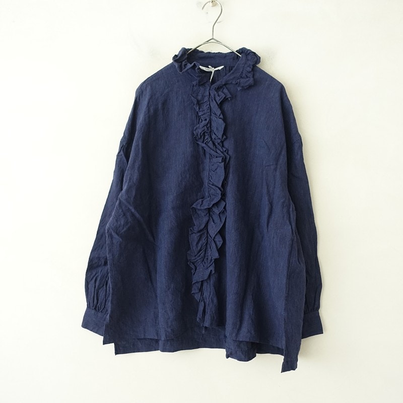 ������/2025/���5.3���ۥȥ����塼 TOUJOURS LINEN CLOTH RUFFLE SHIRT  2 (2-2607-650)��40I62��