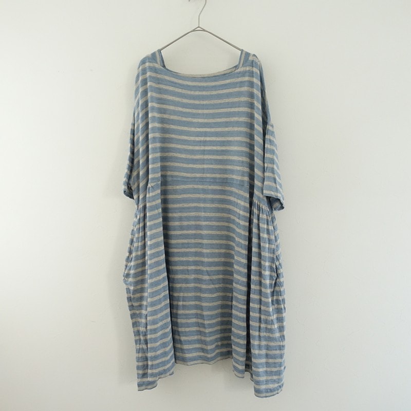 ネストローブ nest Robe リネンスキッパーネックロングワンピース F