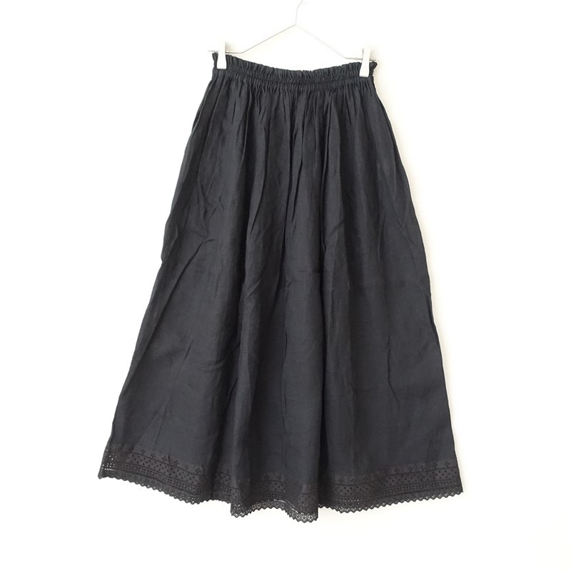 定価2.6万】ネストローブ nest Robe リネン×レースエプロンワンピース