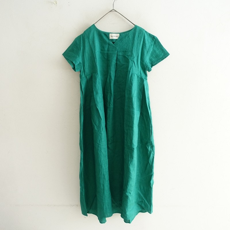 定価1.5万】レイビームス Ray BEAMS リネンバックタックキーネック
