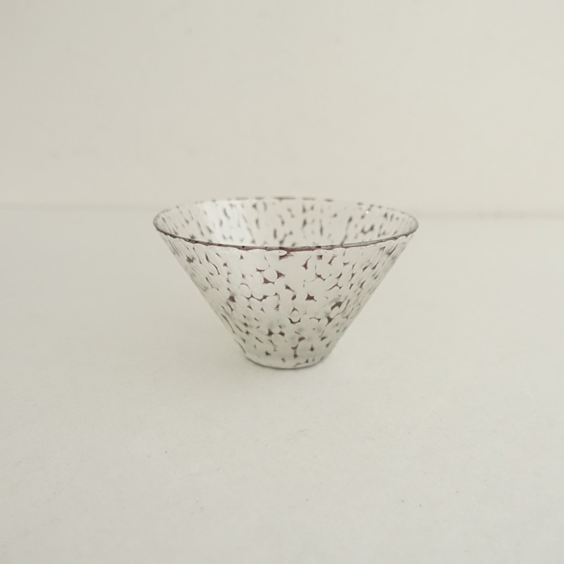 美品】辻和美 tsuji kazumi ホリホリ三角鉢 12.4cm (wa85-2608-54