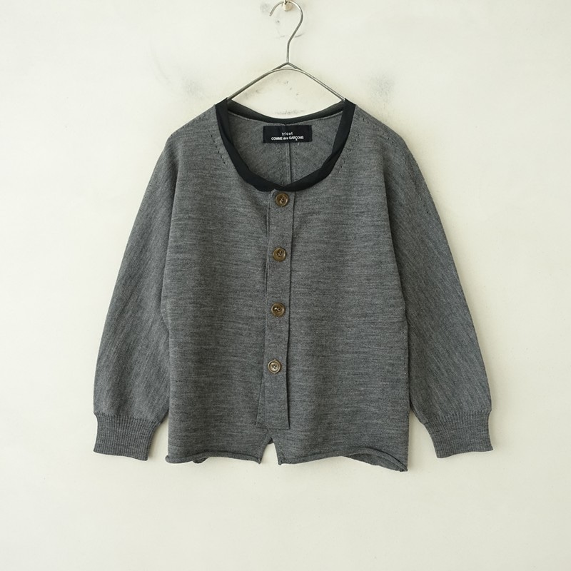 トリココム・デ・ギャルソン　異素材トップス トリココムデギャルソン tricot COMME des GARCONS ベルベットパッチ