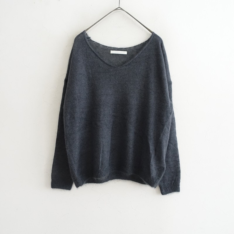 ��2024AW/���2.4���ۥ������२���� evam eva mohair silk V neck pullover  M (25-2609-254)��50J62��