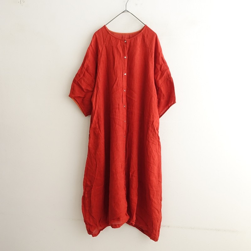 2024/定価2.7万】ネストローブ nest Robe リネンギャザーフレア