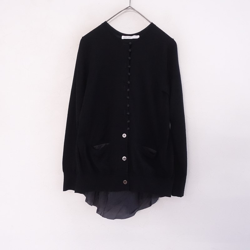 サカイラック sacai luck ウールハイゲージニット＋バック異素材フレア