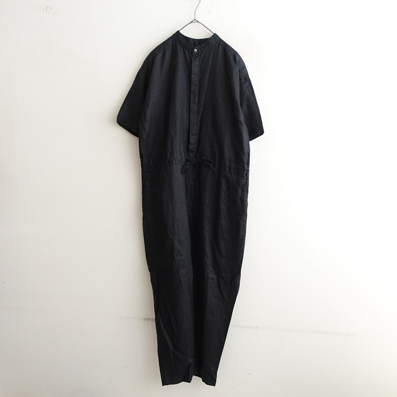 定価2.2万】かぐれ kagure リネンハーフスリーブオールインワン F (j33