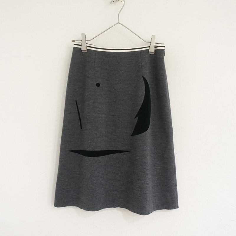 ミナペルホネン mina perhonen Hirokoフロッキープリントニット