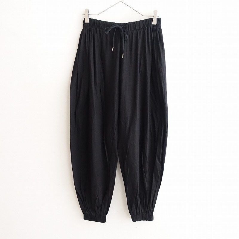 完売品　レーヨンナイロンウエストゴムイージーパンツ　チャコールグレー クロス＆クロス Cloth&Cross 裾ゴムイージーパンツ 2 (j25-2507