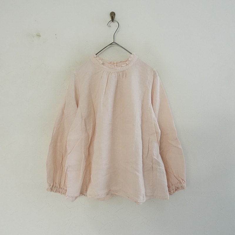 ネストローブ nest Robe 定番 リネンスタンドフリルブラウス F (m33