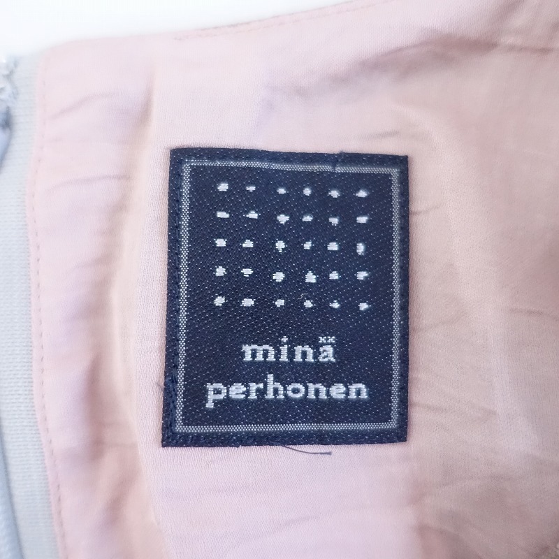 ミナペルホネン　ワンピース　38 jelly ミナペルホネン mina perhonen jelly リネンチェックワンピース
