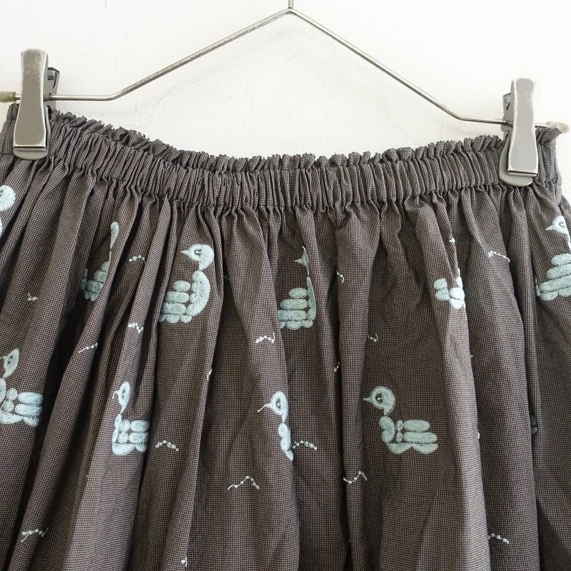 ミナペルホネン　twitter 38 スカート 美品/定価6.1万】ミナペルホネン mina perhonen lake bird