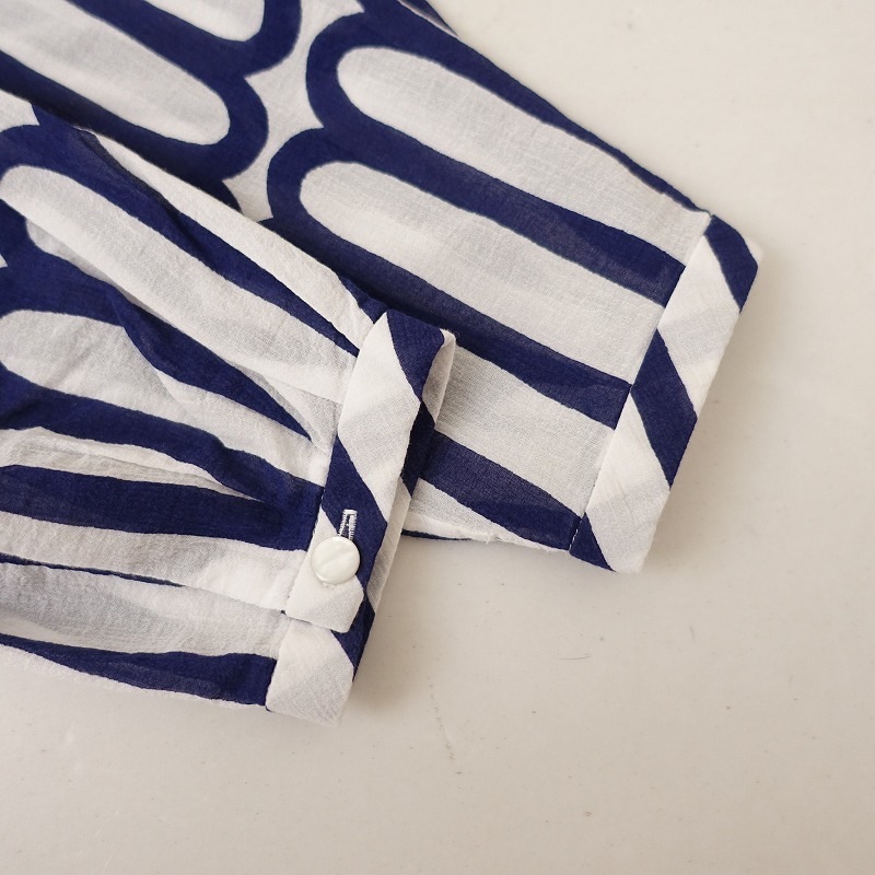 ミナペルホネン mina perhonen finger stripe ストライプシフォン