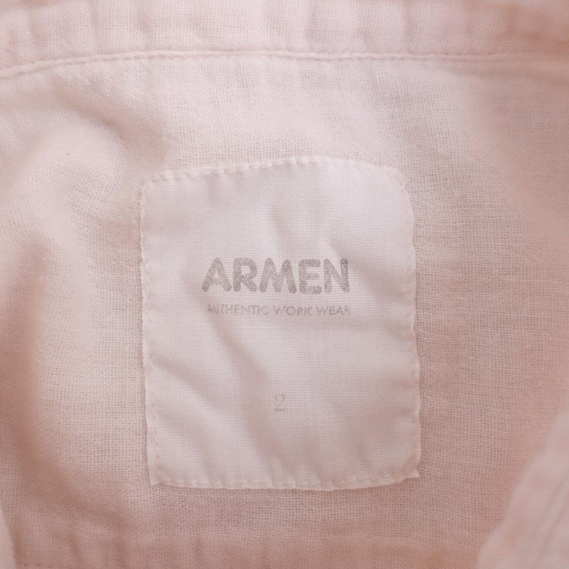 ��2026SS/���2.8���ۥ������ ARMEN 30sGAUZEGAUZE OVERDYE UTILITY COLLAR SHIRT  2 (k5-2608-5)��03H62��