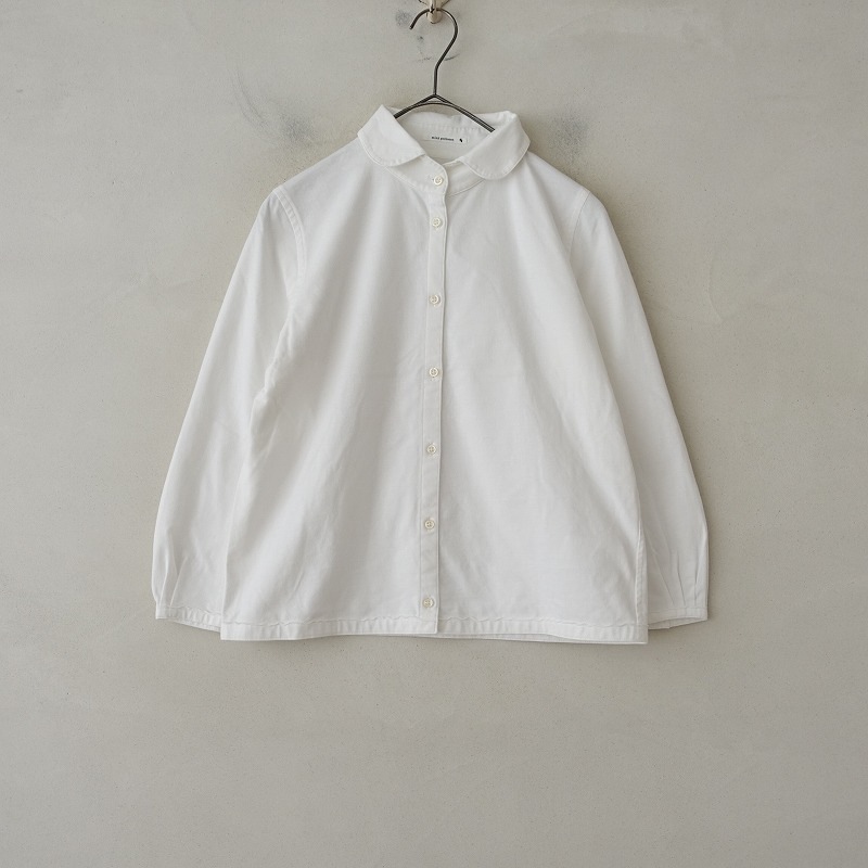 ミナペルホネン mina perhonen shirt 丸襟カットソーシャツ 1 (33-2505 