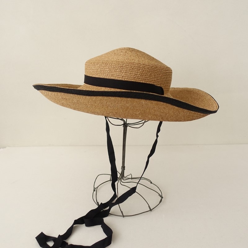 美品/定価2.5万】チサキ chisaki LALA ペーパーリボンハット (ha5-2604