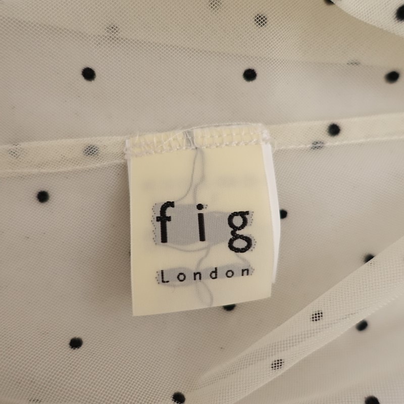 �����1.6��/2025�ۥե�������ɥ� fig London DOT tulle blouse  F (4-2608-90)��62I62��