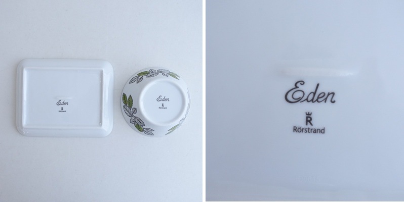 ���̲��ۥ����륹�ȥ��� Rorstrand Eden ���ǥ� ���������ץ졼�� 18cm �ܥ��� 13cm 2�����å�   (wa23-2509-93)��92J52��