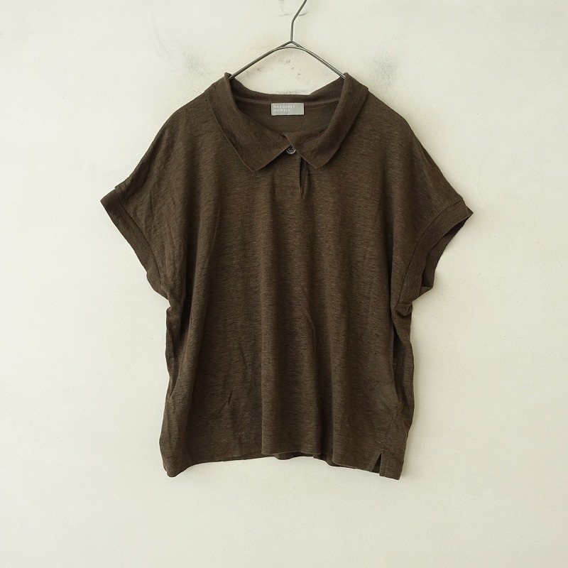 マーガレットハウエル シルク コットン シャツ 長袖 2 美品 マーガレットハウエル 長袖シャツ シルクコットン Ⅰ 黒 2023