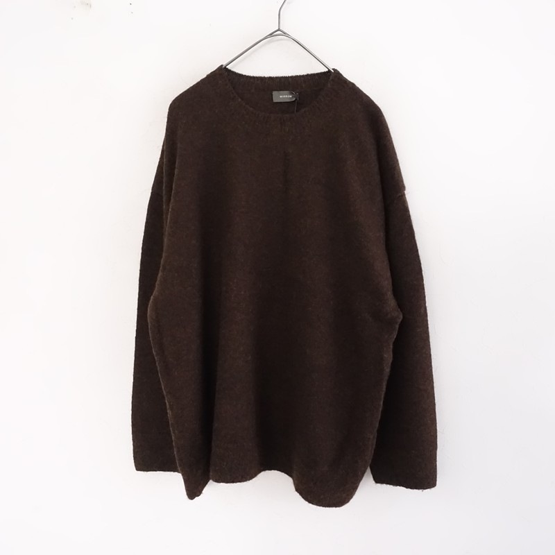 wirrow alpaca wool wide knit pullover Alpaca wool V-neck knit