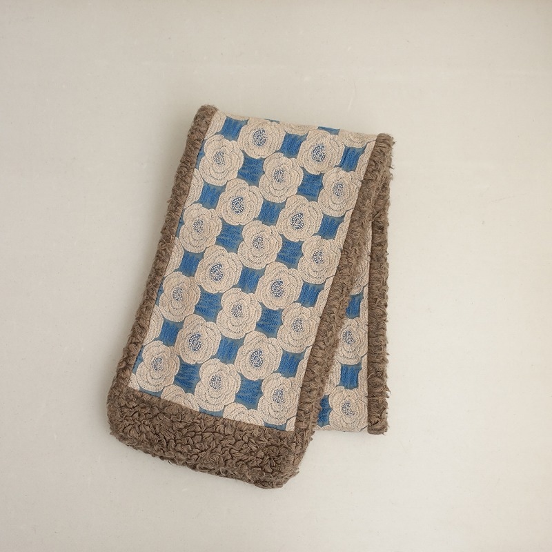 ミナペルホネン mina perhonen ボア 刺繍 ストール マフラー