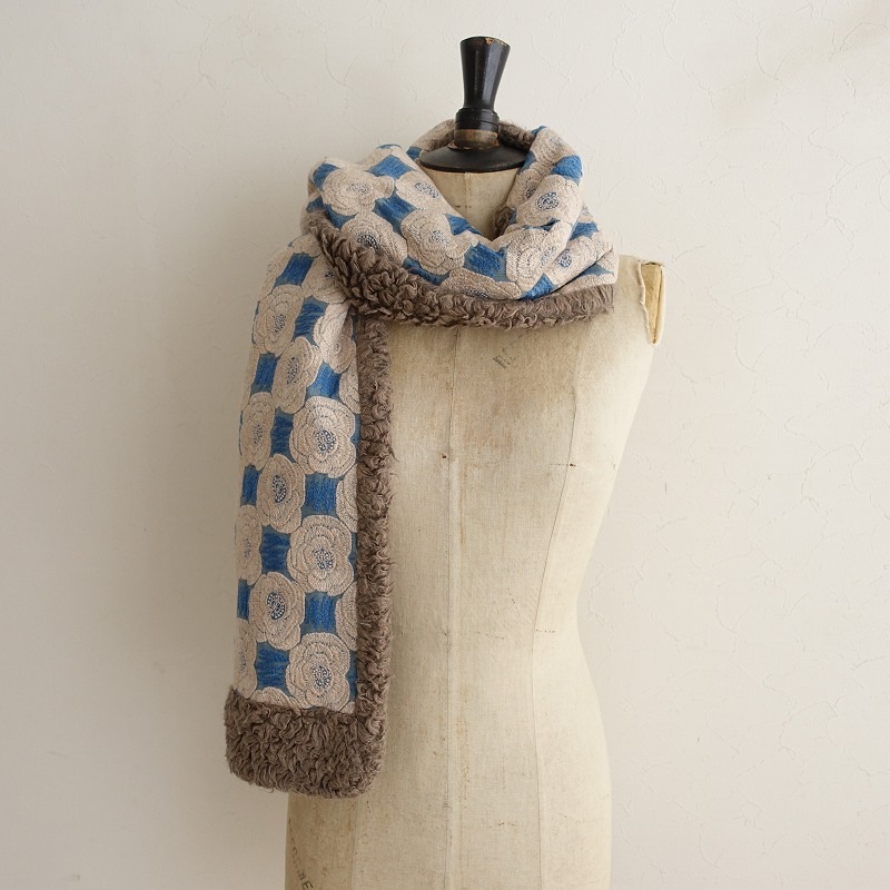 定価4.4万】ミナペルホネン mina perhonen rosas ボアマフラー