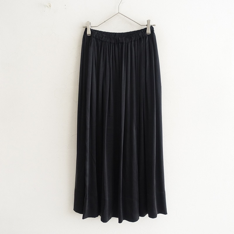 6.3ۥ桼쥹 humoresque washed silk satin gather skirt  M (sk2-2504-283)11E52