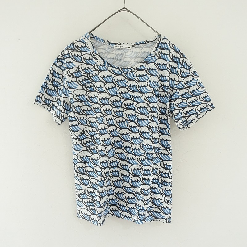 ミナペルホネン mina perhonen namiプリントTシャツ 38 (2-2409