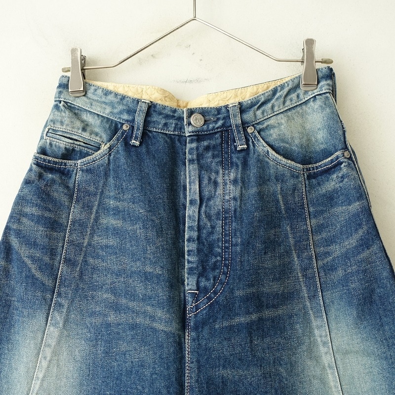 ミナペルホネン　always ダメージ加工デニム ミナペルホネン mina perhonen alwaysダメージ加工デニムパンツ