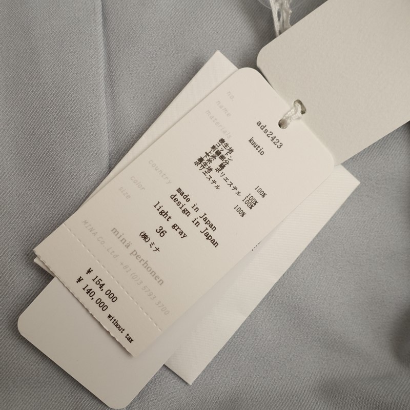 ��2025SS/����/���15.4���ۥߥʥڥ�ۥͥ� mina perhonen kuutio �Ρ����顼���㥱�å�  36 (jk1-2512-86)��40A62��