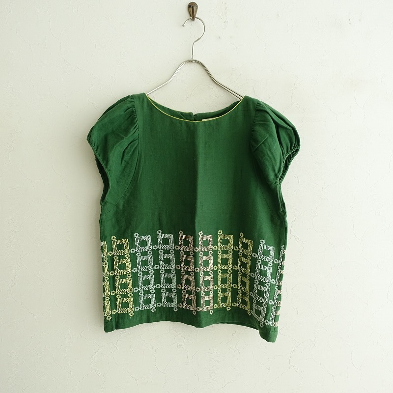 mina perhonen - 【38】ミナペルホネン　mina　perhonen　ブラウス　シャツ　刺繍　蝶々 ミナペルホネン mina perhonen forest dot 刺繍リネンブラウス