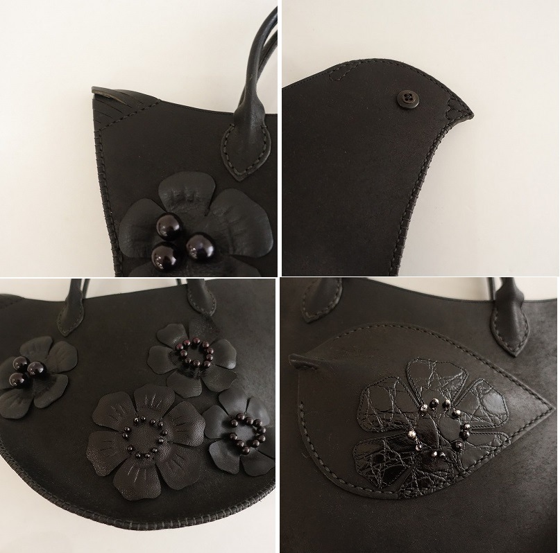 美品】ミナペルホネン mina perhonen tori bag とりバッグ (ba85-2405