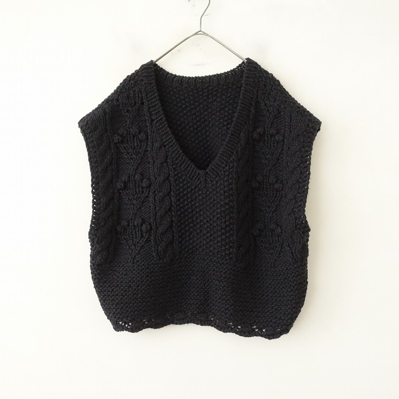 美品/2024AW/定価2.7万】ネストローブ nest Robe ペルーボッブルニット