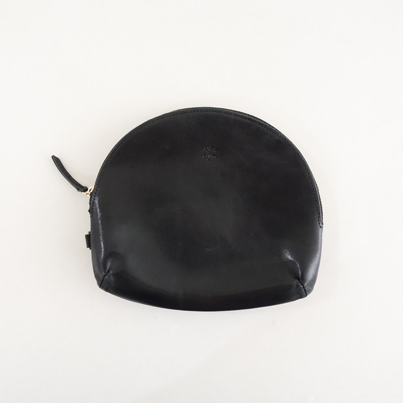 アーツアンドサイエンス ラウンドポーチ 黒 Round pouch S (Dyed