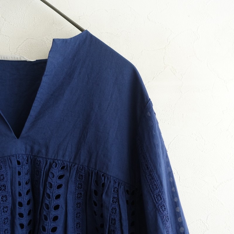 ������/���5.9���ۥȥ����塼 TOUJOURS Classic Smock Shirt �ɤ��夦���㥶���ץ륪���С��֥饦��  2 (25-2602-18)��40C62��