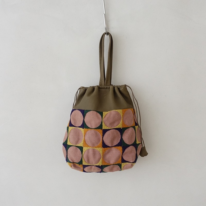 ミナペルホネン mina perhonen pallo 巾着バッグ 定価2.2万】ミナペルホネン mina perhonen pallo 巾着バッグ (ba84