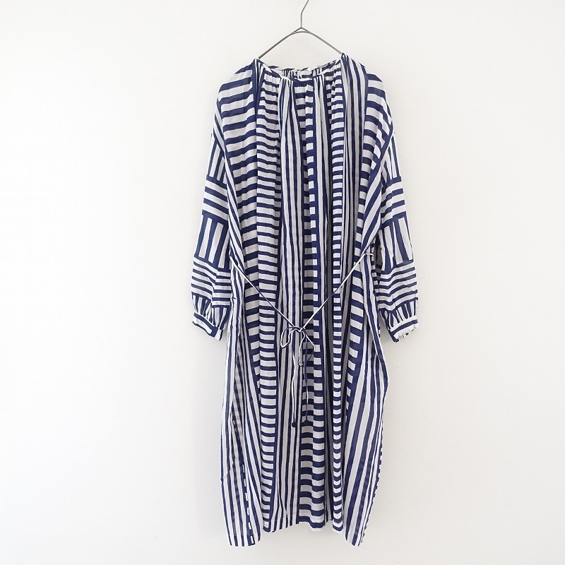 ミナペルホネン mina perhonen ladder プリントドレス 36 (25-2405-91 