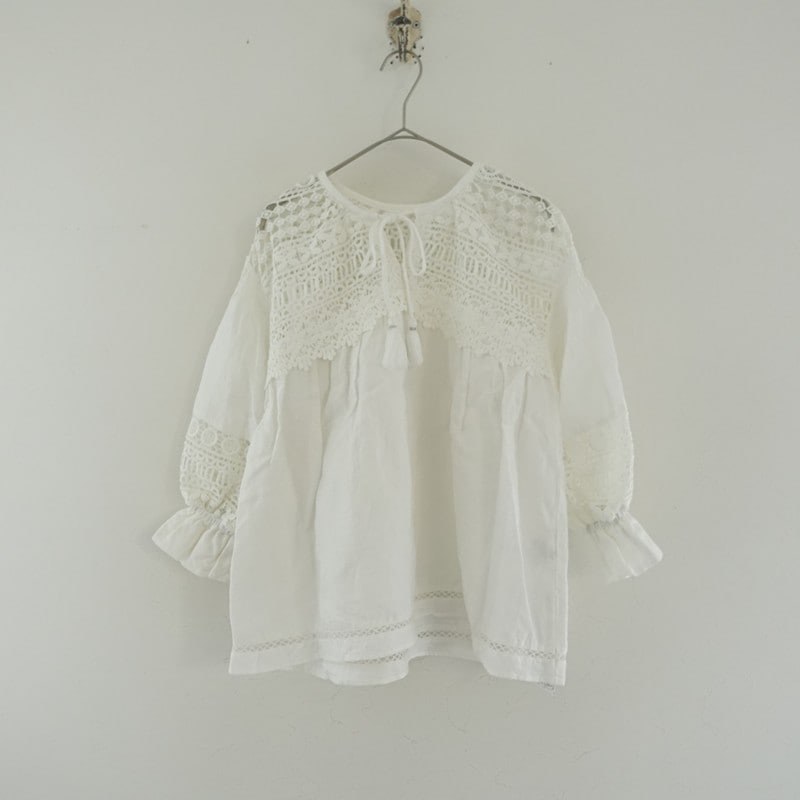 定価2.4万】クロス＆クロス Cloth&Cross クラシックレースブラウス F