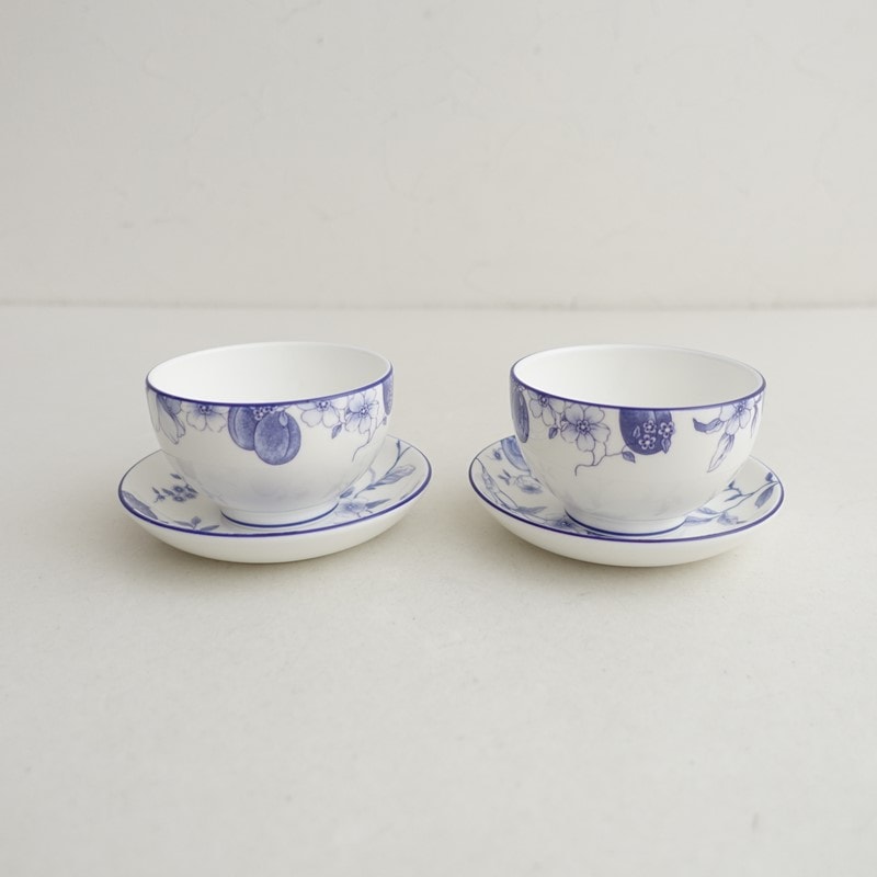 ���̲�������/�����å����å� WEDGWOOD BLUE PLUM ����ѥˡ��� �ƥ������åס��������� 2�ҥ��å�   (wa84-2607-70)��10I62��