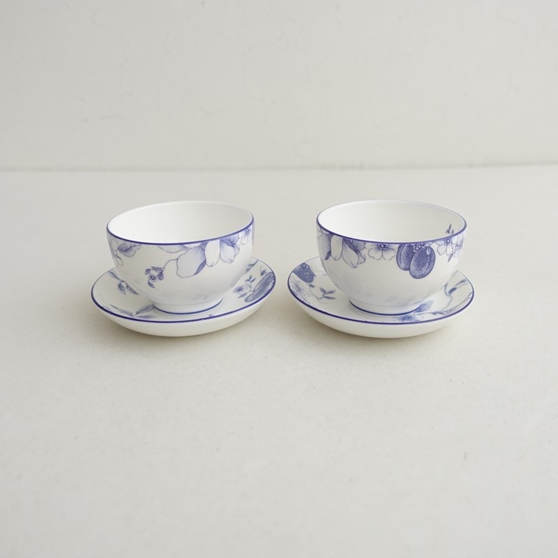 ���̲�������/�����å����å� WEDGWOOD BLUE PLUM ����ѥˡ��� �ƥ������åס��������� 2�ҥ��å�   (wa84-2607-70)��10I62��