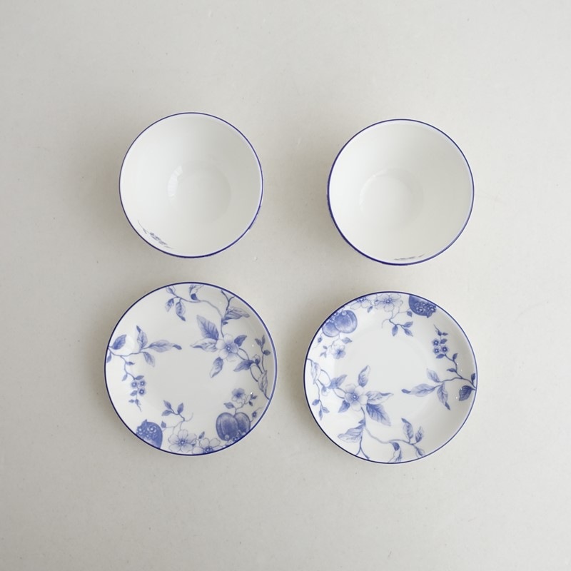 ���̲�������/�����å����å� WEDGWOOD BLUE PLUM ����ѥˡ��� �ƥ������åס��������� 2�ҥ��å�   (wa84-2607-70)��10I62��