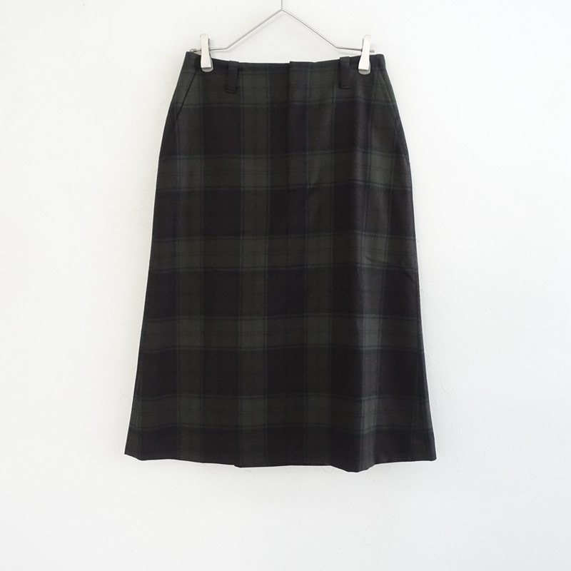 MARGARET HOWELL ブラックウォッチ　チェック プリーツスカート 2 美品/2024AW/定価8.3万】マーガレットハウエル×フォックスブラザーズ