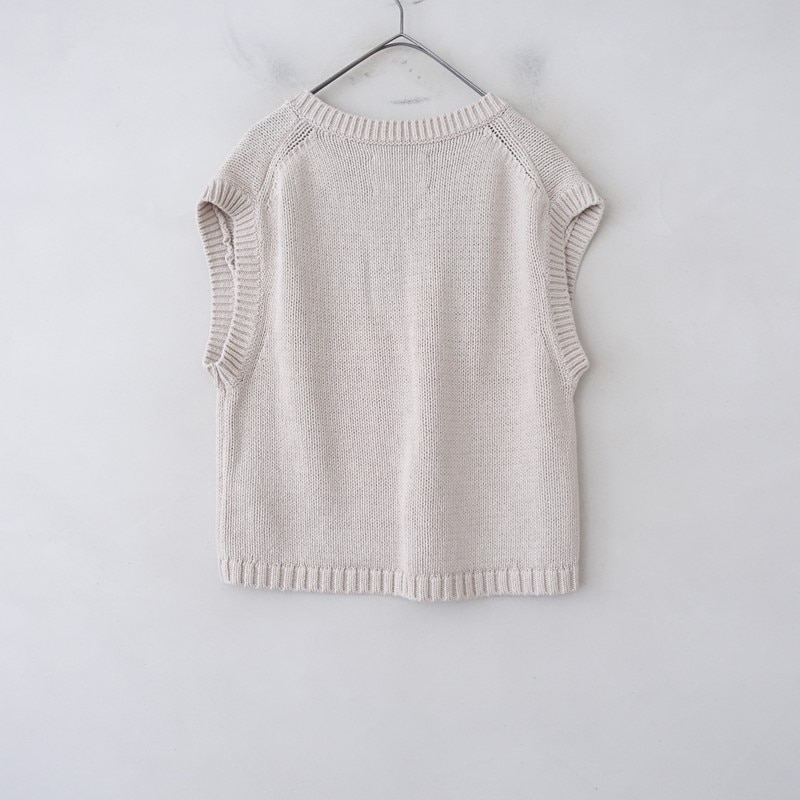�ޡ�����åȥϥ����� MHL. COARSE COTTON LINEN V�ͥå��˥åȥ٥���  2 (2-2605-383)��12F62��