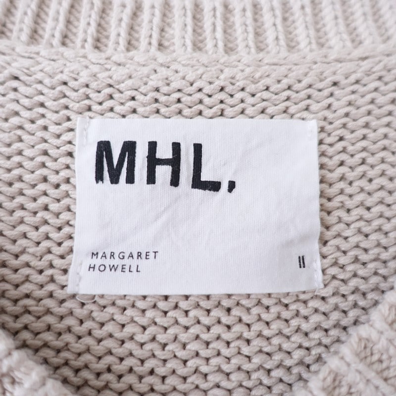 �ޡ�����åȥϥ����� MHL. COARSE COTTON LINEN V�ͥå��˥åȥ٥���  2 (2-2605-383)��12F62��