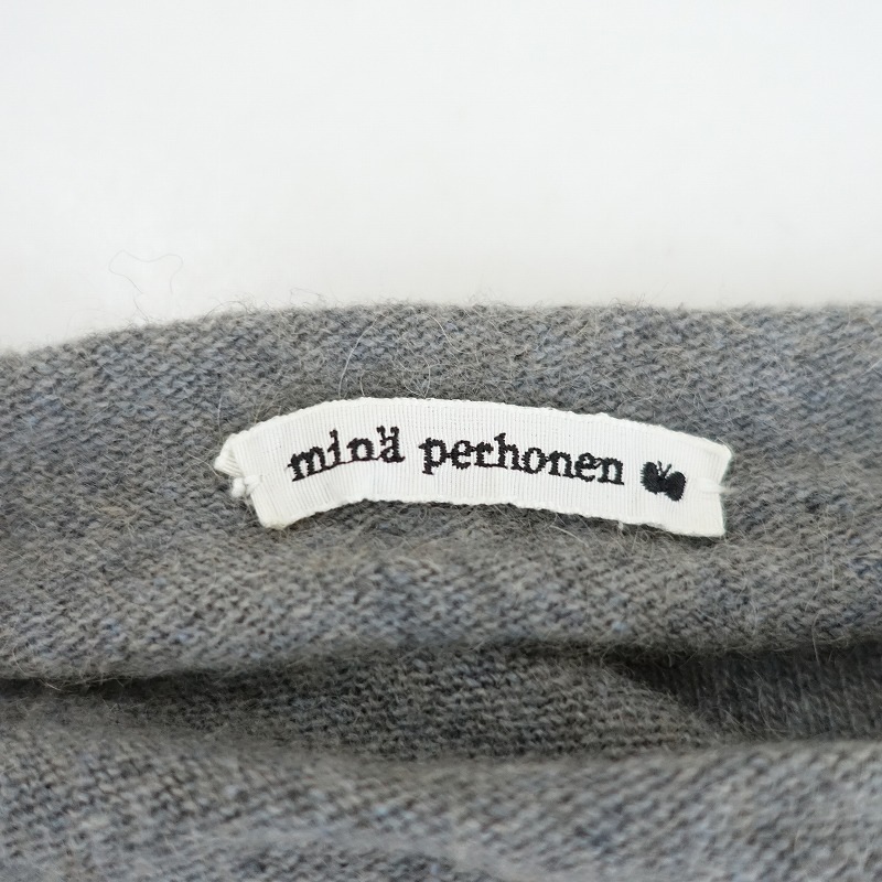 ミナペルホネン mina perhonen sand hill キャメルニットボートネック 