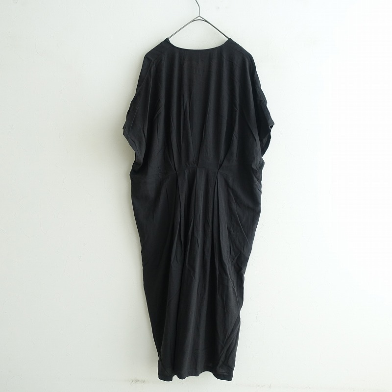 定価3.3万】エヴァムエヴァ evam eva Vネックタックワンピース